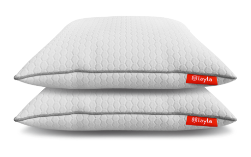 2 memory foam pillows stacked